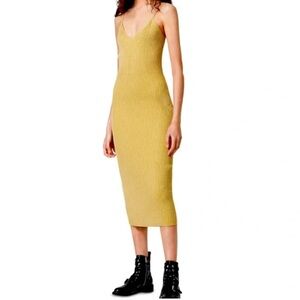 Lena Mustard Midi Dress